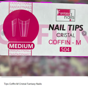 Tips Coffin-M Cristal Fantasy Nails, 504 piezas